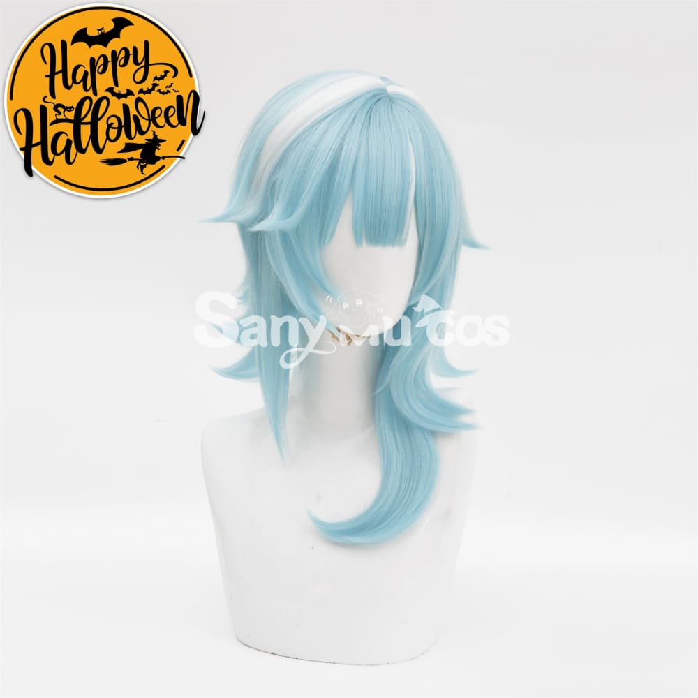 Game Genshin Impact Eula Lawrence Cosplay Wig Light Blue Wig