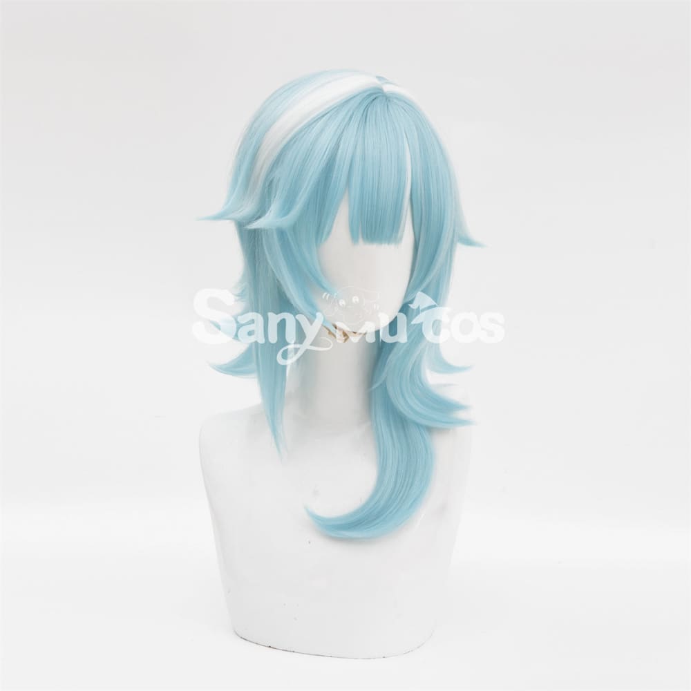 Game Genshin Impact Eula Lawrence Cosplay Wig Light Blue Wig