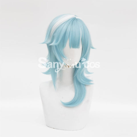 Game Genshin Impact Eula Lawrence Cosplay Wig Light Blue Wig
