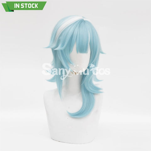 Game Genshin Impact Eula Lawrence Cosplay Wig Light Blue Wig