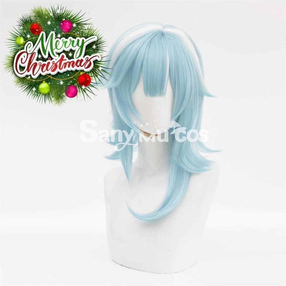 Game Genshin Impact Eula Lawrence Cosplay Wig Light Blue Wig