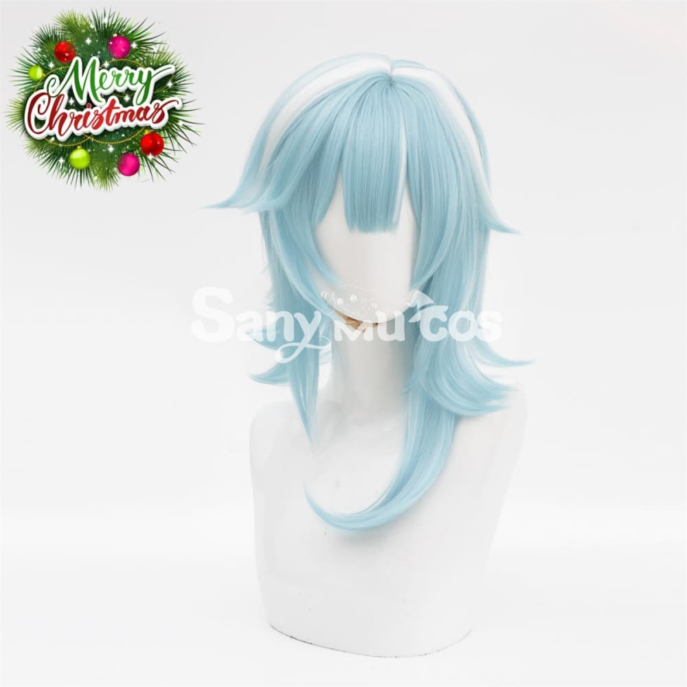 Game Genshin Impact Eula Lawrence Cosplay Wig Light Blue Wig