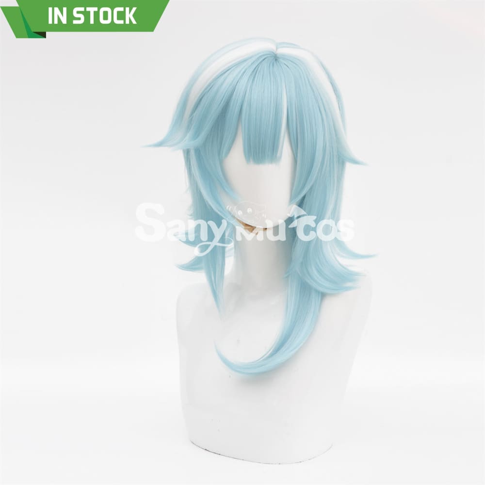 Game Genshin Impact Eula Lawrence Cosplay Wig Light Blue Wig