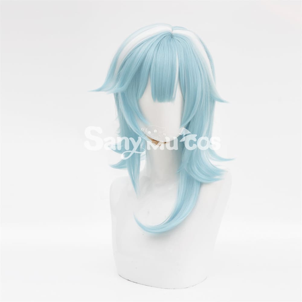 Game Genshin Impact Eula Lawrence Cosplay Wig Light Blue Wig