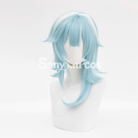 Game Genshin Impact Eula Lawrence Cosplay Wig Light Blue Wig