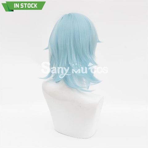 Game Genshin Impact Eula Lawrence Cosplay Wig Light Blue Wig