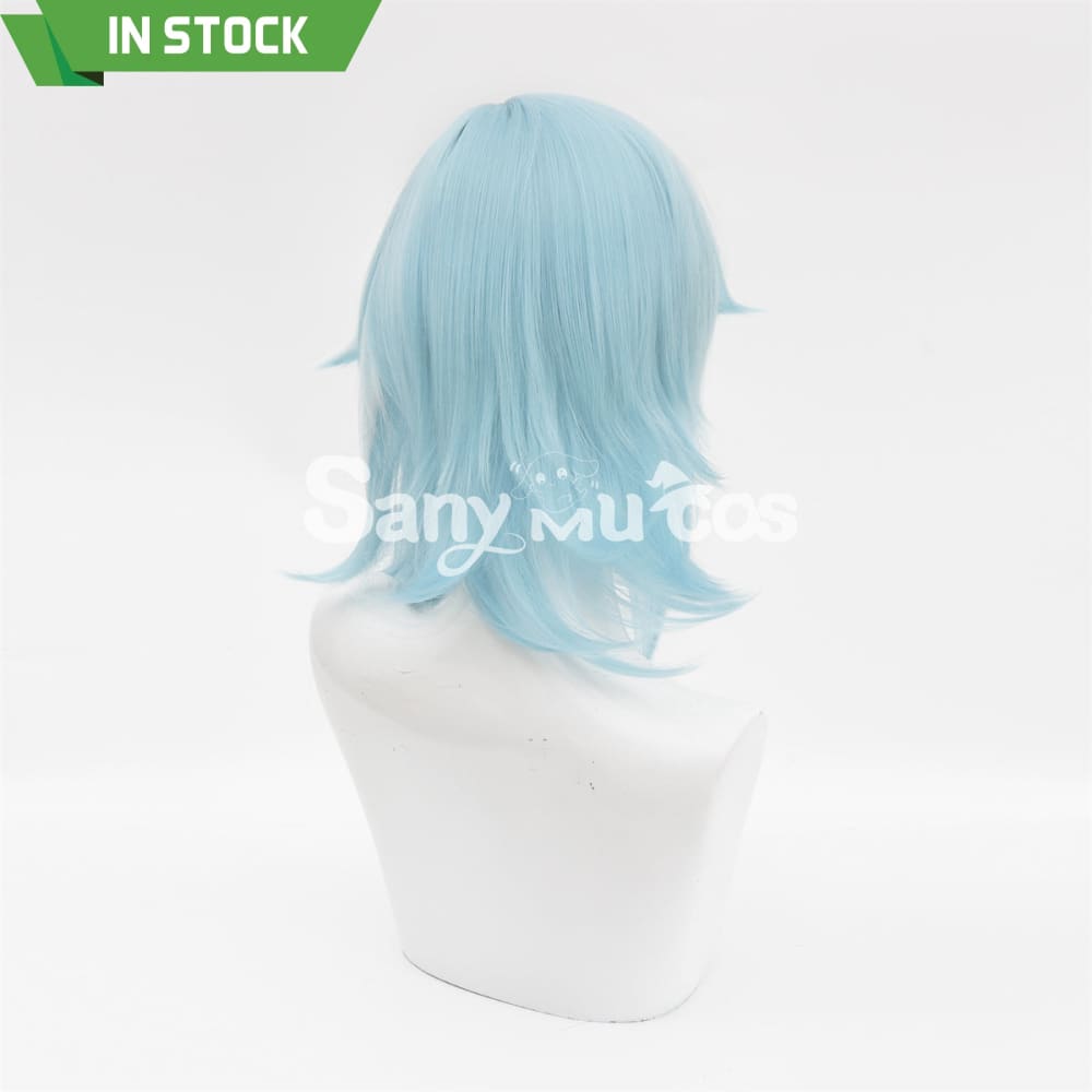 Game Genshin Impact Eula Lawrence Cosplay Wig Light Blue Wig