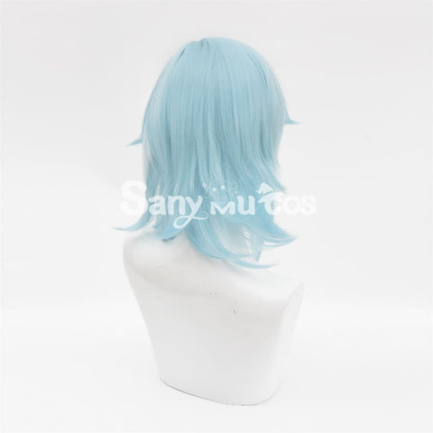 Game Genshin Impact Eula Lawrence Cosplay Wig Light Blue Wig