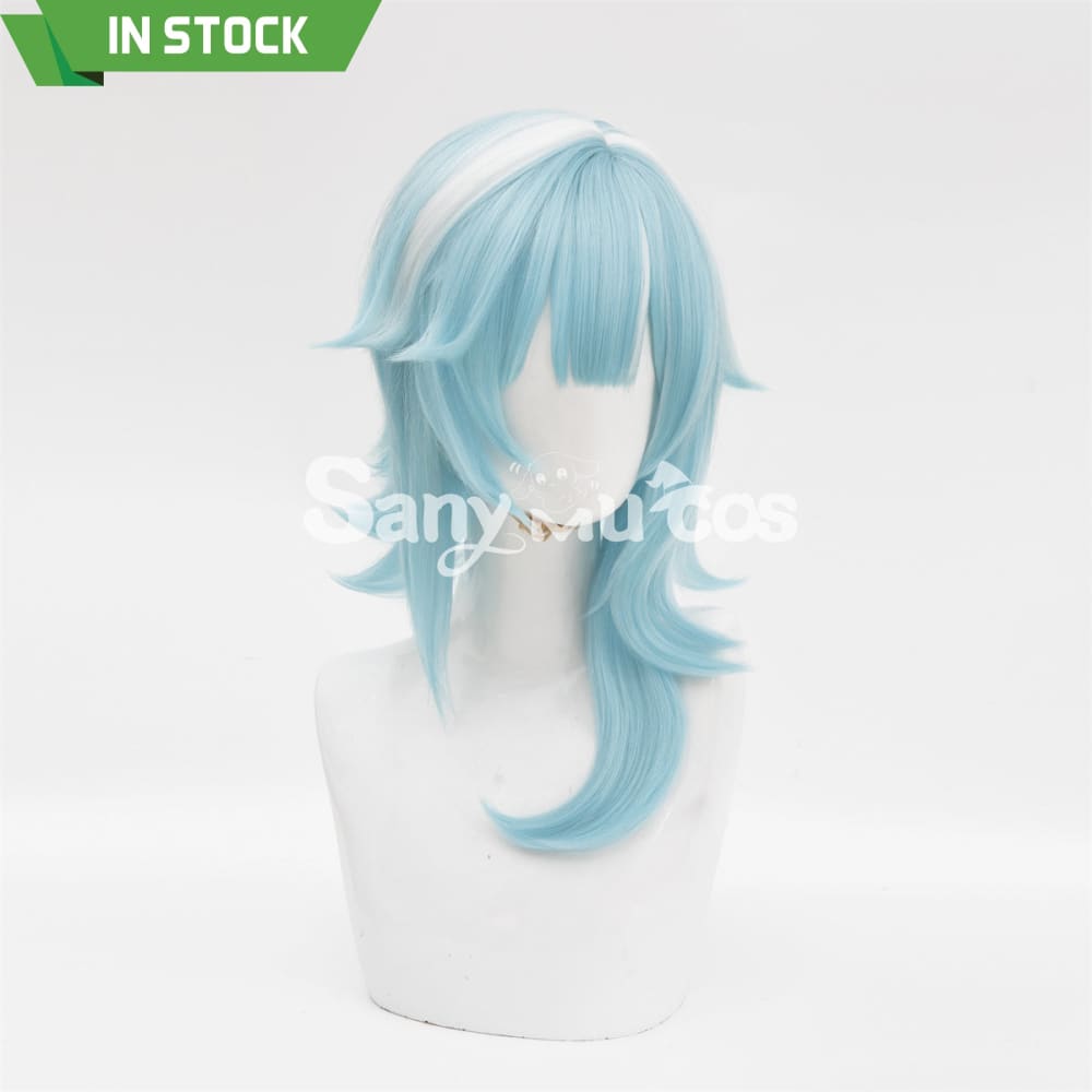 Game Genshin Impact Eula Lawrence Cosplay Wig Light Blue Wig