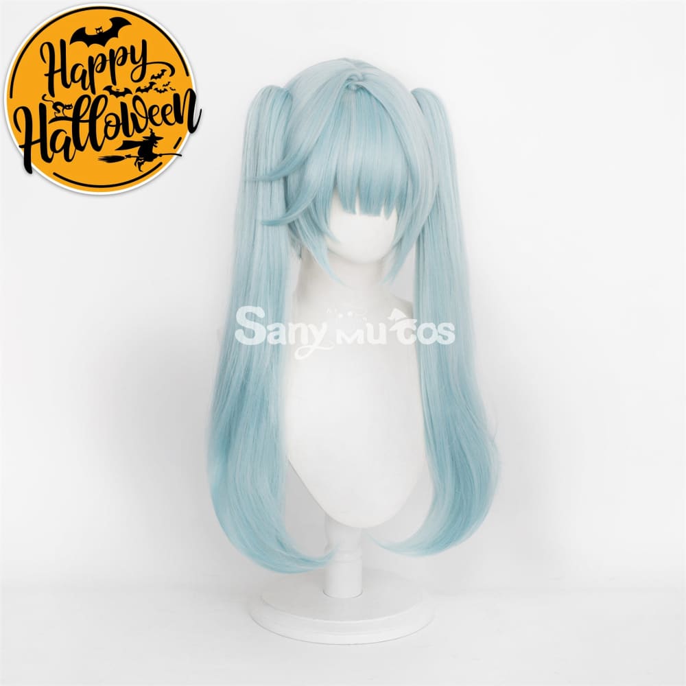 Game Genshin Impact Faruzan Cosplay Wig Mint Green Double Ponytail Wig