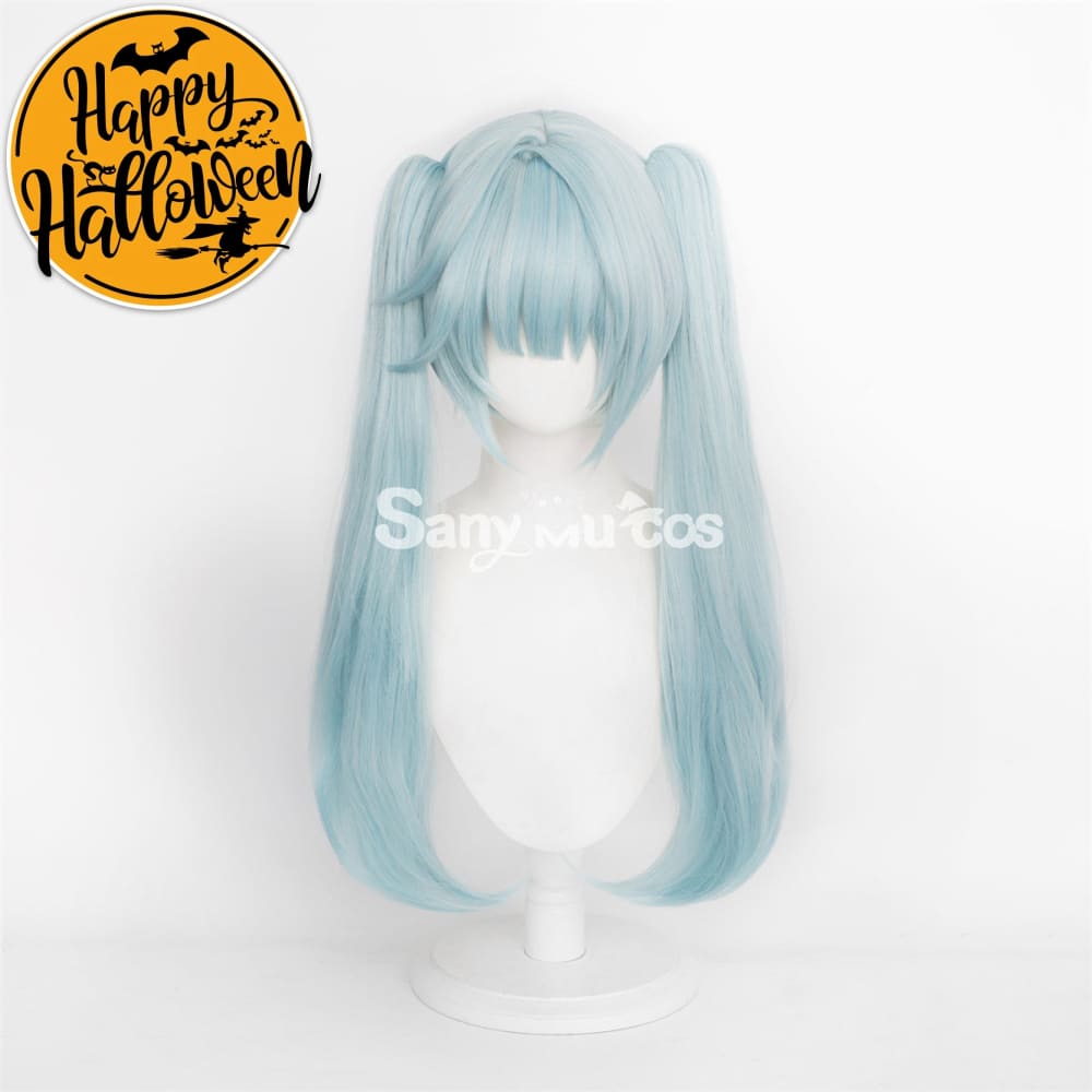 Game Genshin Impact Faruzan Cosplay Wig Mint Green Double Ponytail Wig