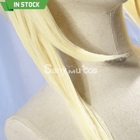 Game Genshin Impact Female Traveler Lumine Cosplay Wig Gold Short Hair