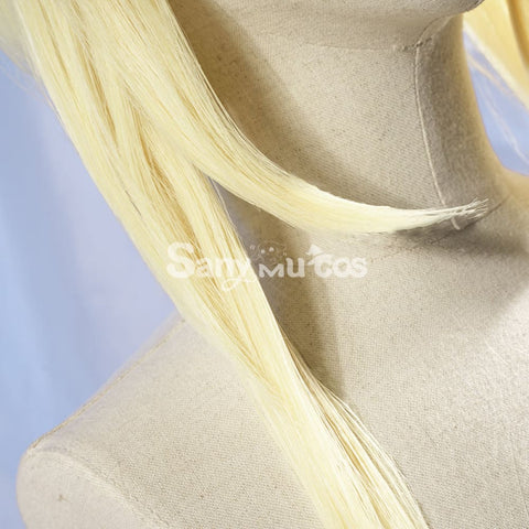 Game Genshin Impact Female Traveler Lumine Cosplay Wig Gold Short Hair