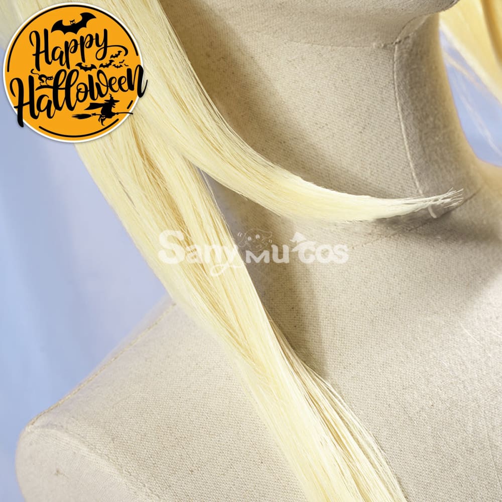 Game Genshin Impact Female Traveler Lumine Cosplay Wig Gold Short Hair