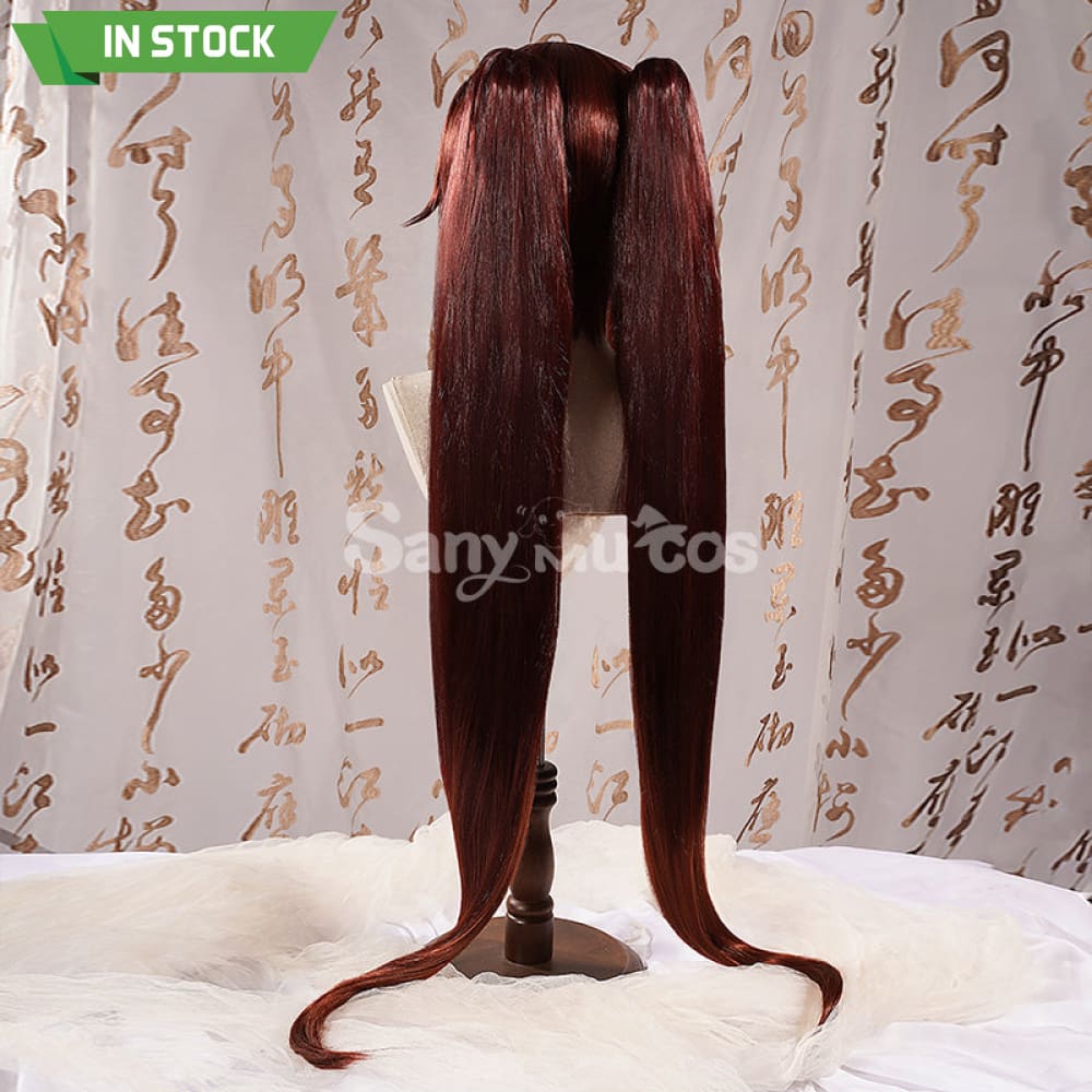 Game Genshin Impact Hutao Cosplay Wig Hu Tao Dark Brown