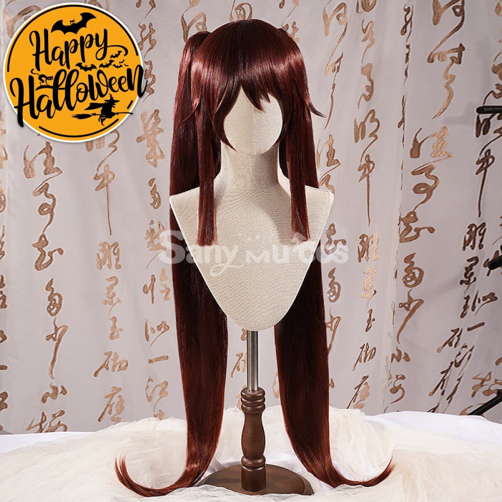 Game Genshin Impact Hutao Cosplay Wig Hu Tao Dark Brown