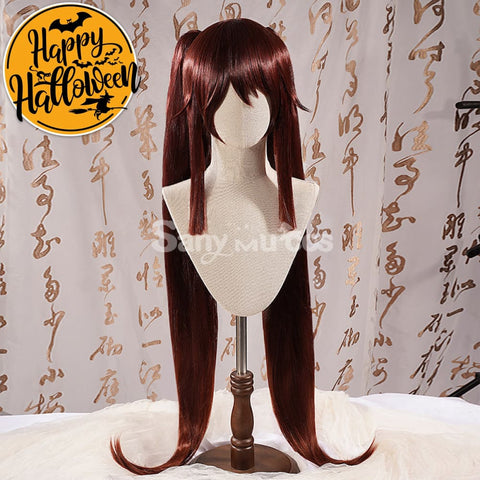 Game Genshin Impact Hutao Cosplay Wig Hu Tao Dark Brown