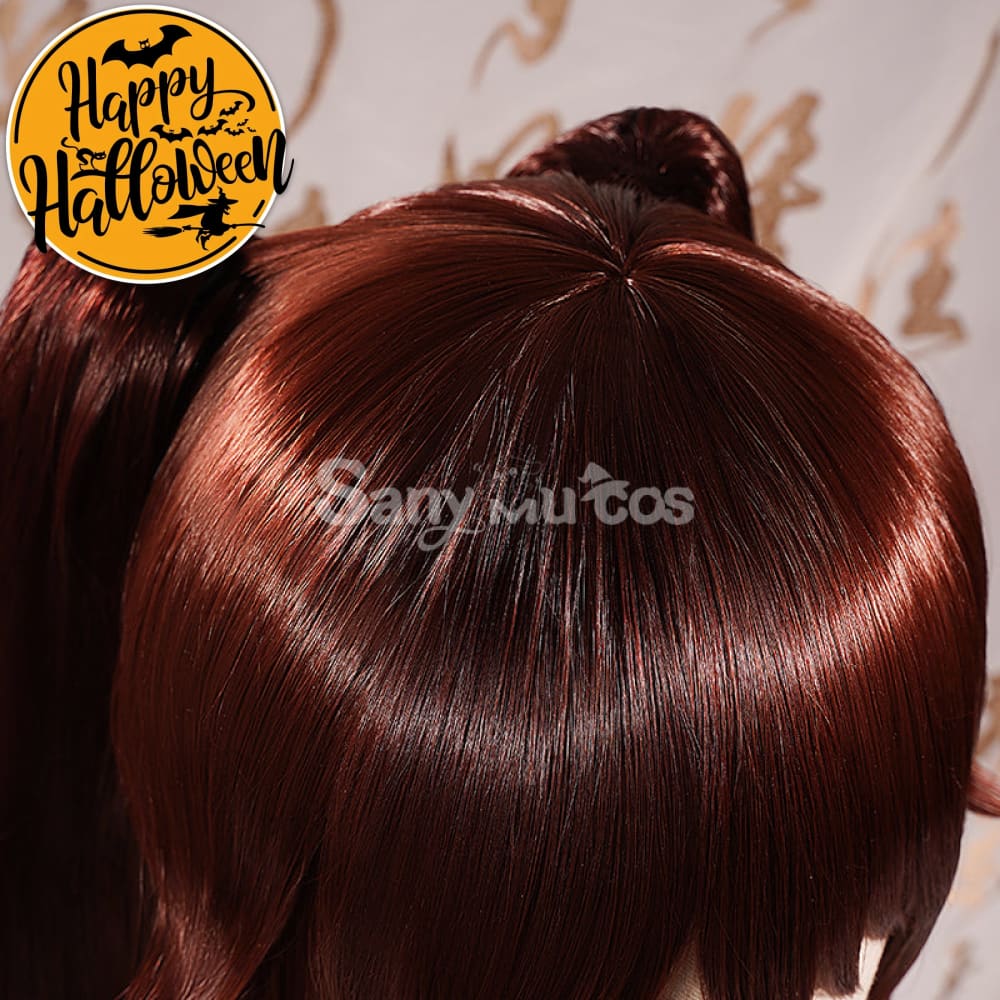 Game Genshin Impact Hutao Cosplay Wig Hu Tao Dark Brown