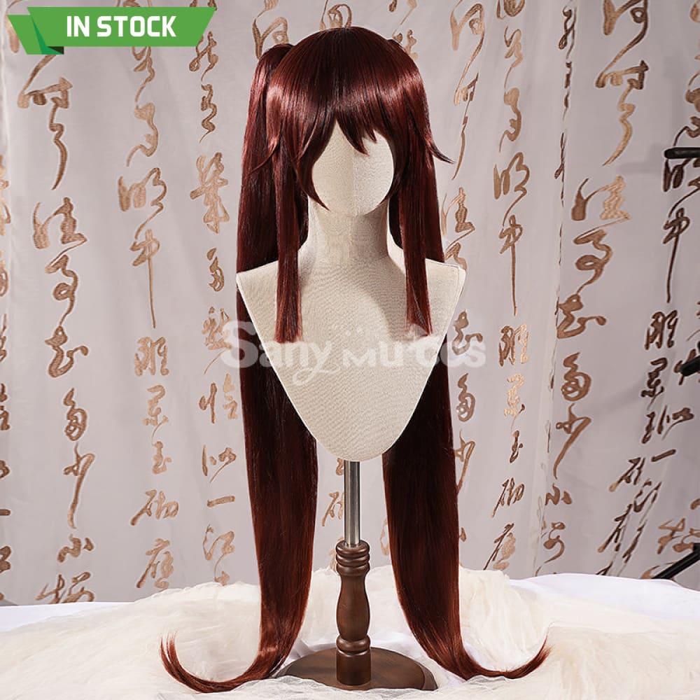 Game Genshin Impact Hutao Cosplay Wig Hu Tao Dark Brown