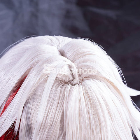 【In Stock】Game Genshin Impact Kaedehara Kazuha Pink And Red Ponytail Medium Cosplay Wig Wigs