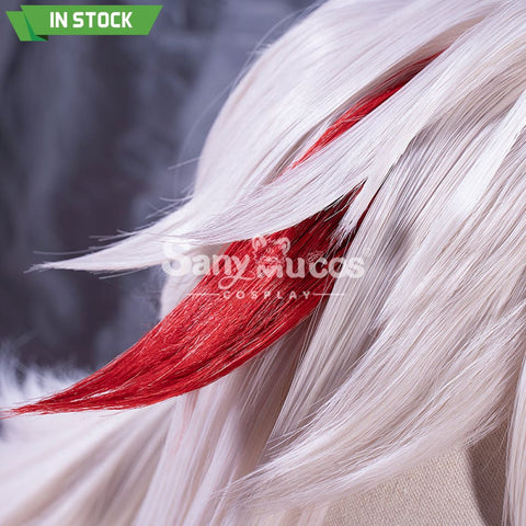 【In Stock】Game Genshin Impact Kaedehara Kazuha Pink And Red Ponytail Medium Cosplay Wig Wigs