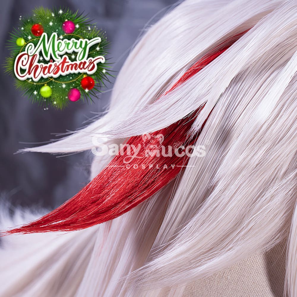 【In Stock】Game Genshin Impact Kaedehara Kazuha Pink And Red Ponytail Medium Cosplay Wig Wigs