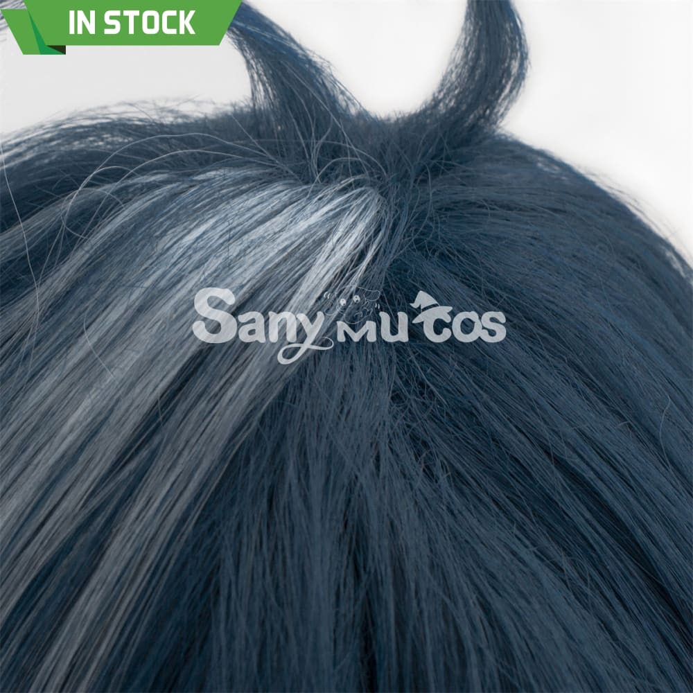 Game Genshin Impact Kaeya Dark Color Long Gradient Ponytail Cosplay Wig