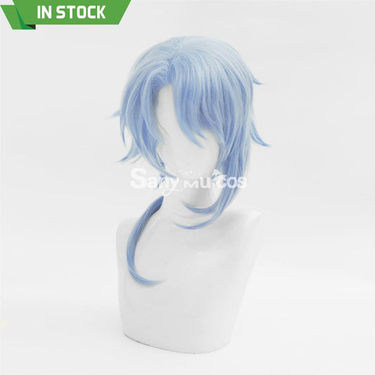 Game Genshin Impact Kamisato Ayato Blue Cosplay Wig 1000