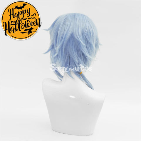 Game Genshin Impact Kamisato Ayato Blue Cosplay Wig