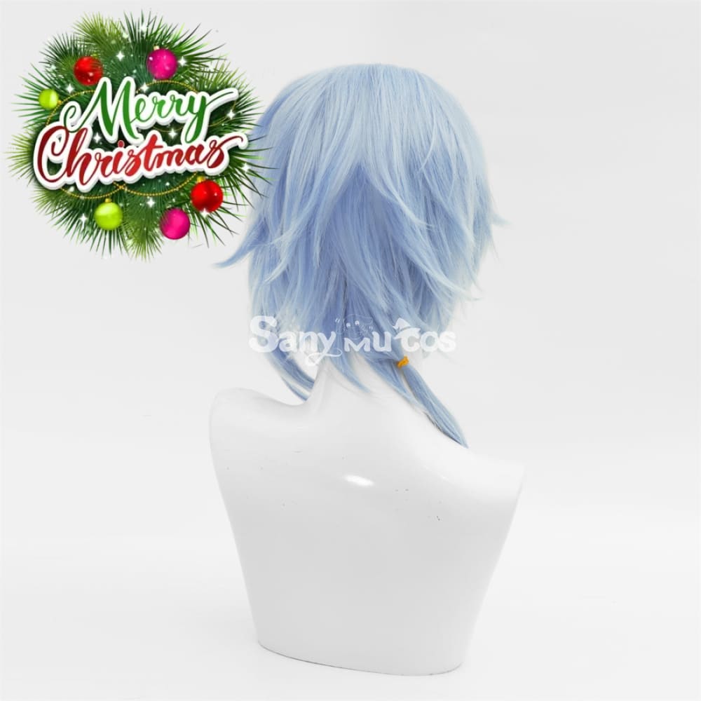 Game Genshin Impact Kamisato Ayato Blue Cosplay Wig