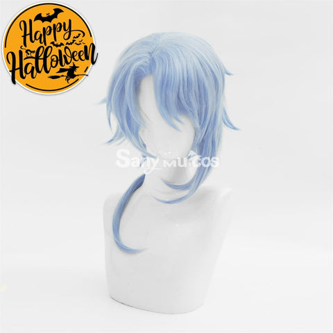 Game Genshin Impact Kamisato Ayato Blue Cosplay Wig