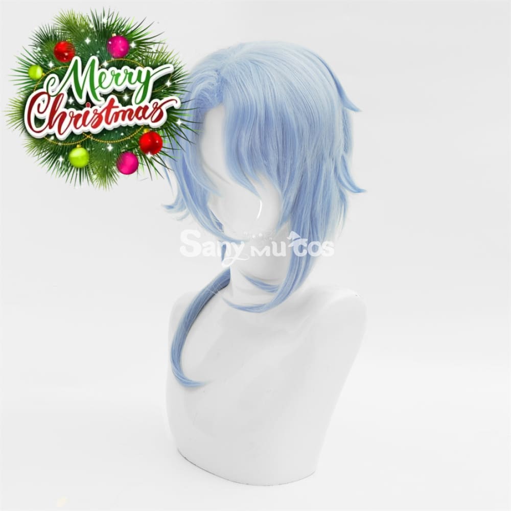 Game Genshin Impact Kamisato Ayato Blue Cosplay Wig