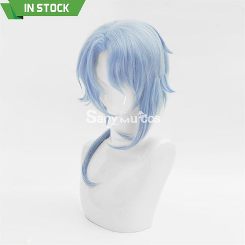 Game Genshin Impact Kamisato Ayato Blue Cosplay Wig