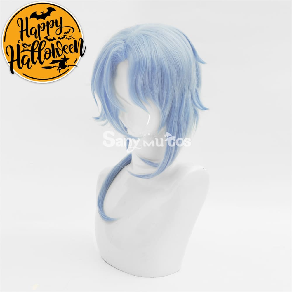 Game Genshin Impact Kamisato Ayato Blue Cosplay Wig