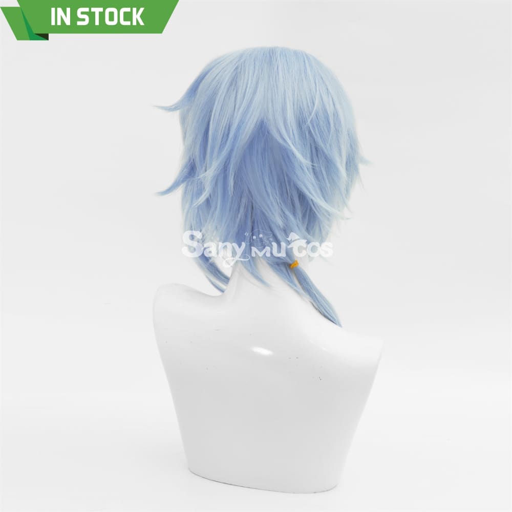 Game Genshin Impact Kamisato Ayato Blue Cosplay Wig