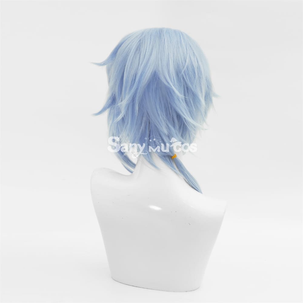 Game Genshin Impact Kamisato Ayato Blue Cosplay Wig