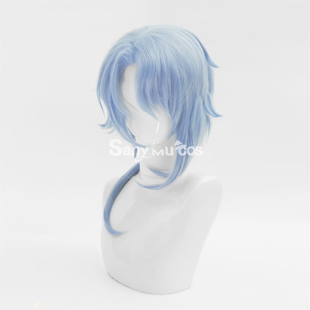 Game Genshin Impact Kamisato Ayato Blue Cosplay Wig