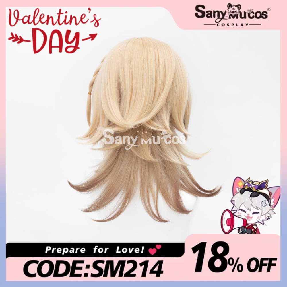 Game Genshin Impact Kaveh Short Blonde Wig