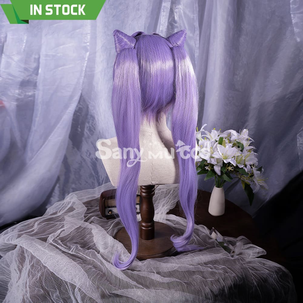 Game Genshin Impact Keqing Driving Thunder Cosplay Wig