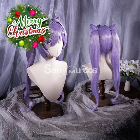 Game Genshin Impact Keqing Driving Thunder Cosplay Wig 1000