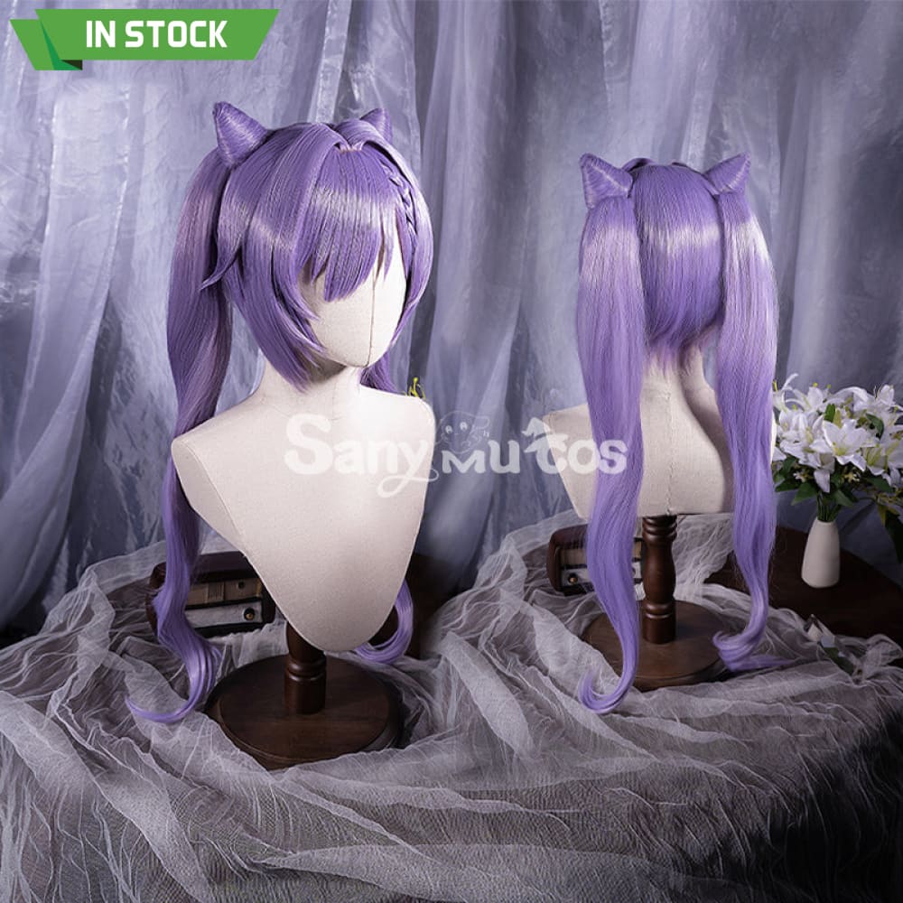 Game Genshin Impact Keqing Driving Thunder Cosplay Wig