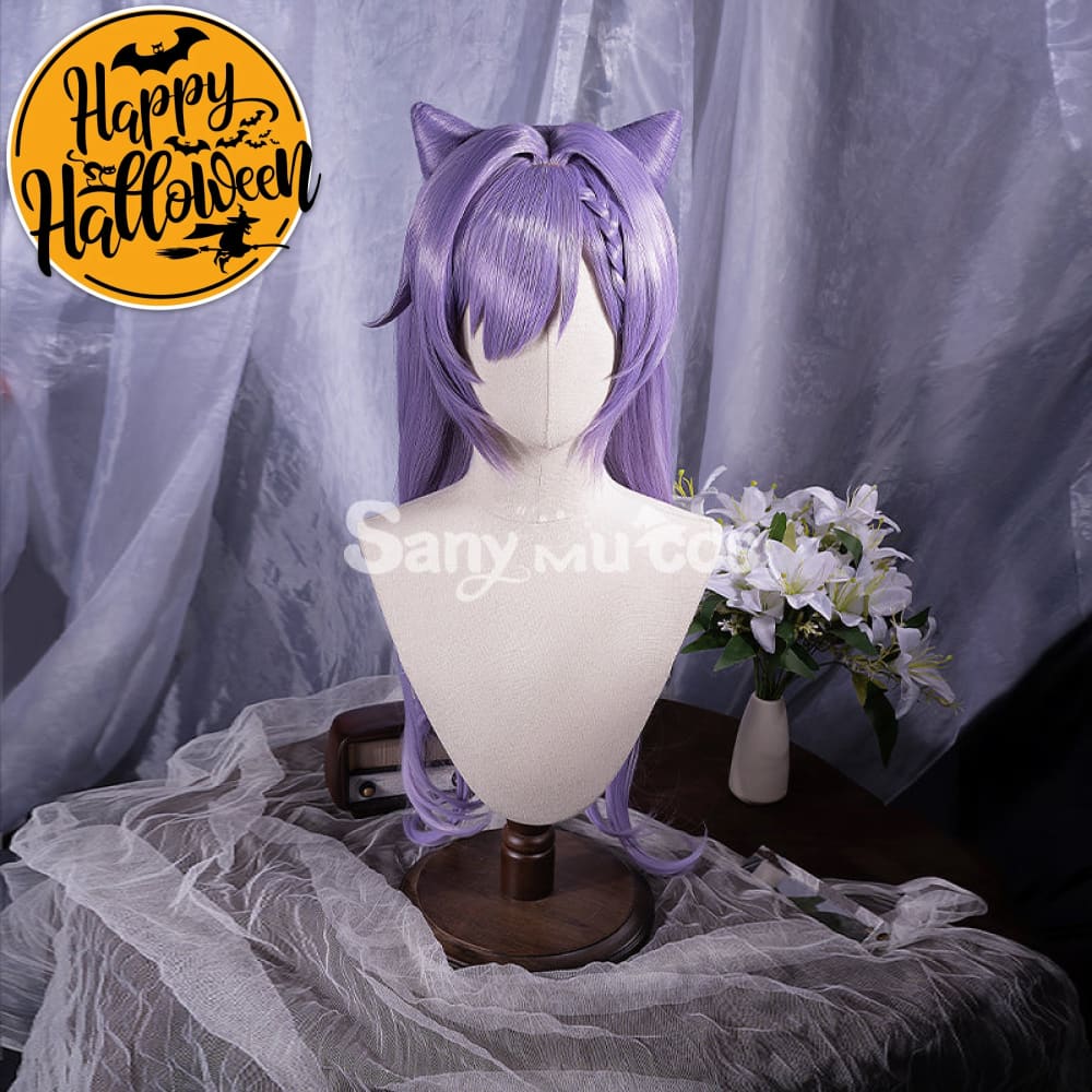 Game Genshin Impact Keqing Driving Thunder Cosplay Wig