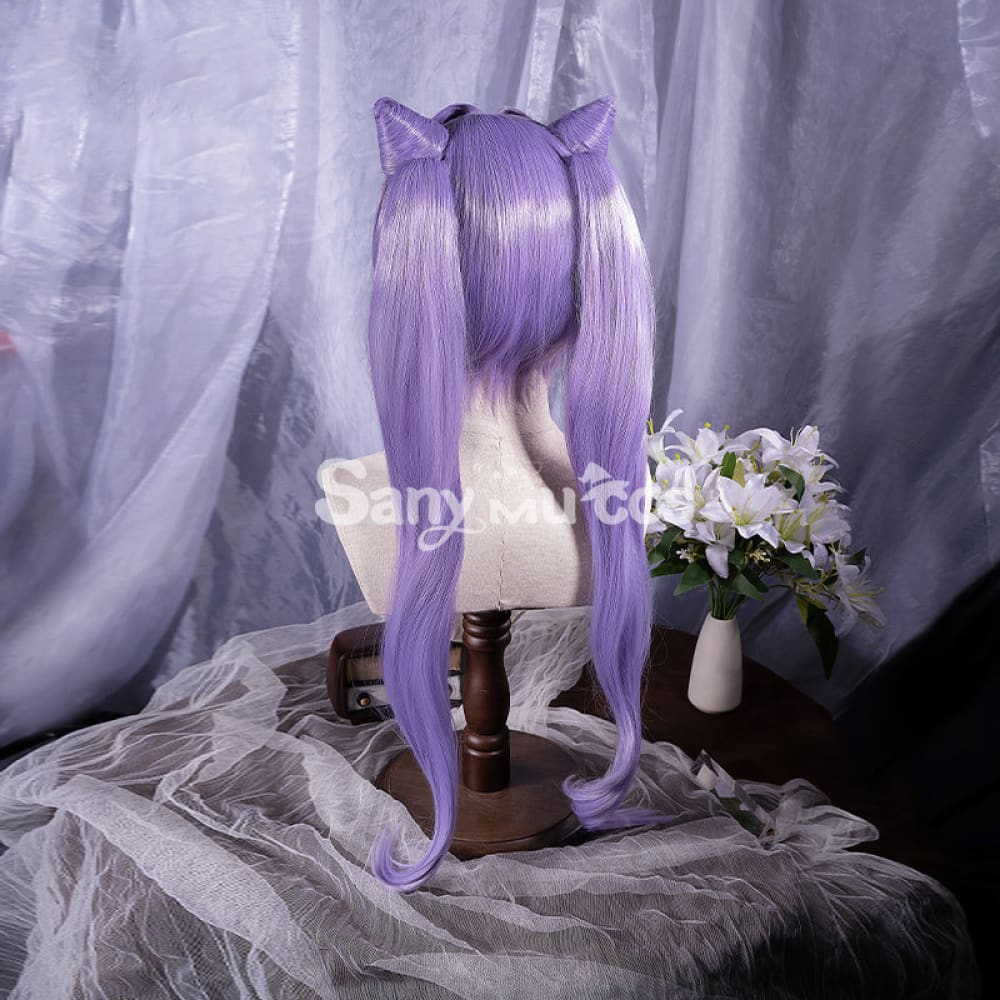 Game Genshin Impact Keqing Driving Thunder Cosplay Wig