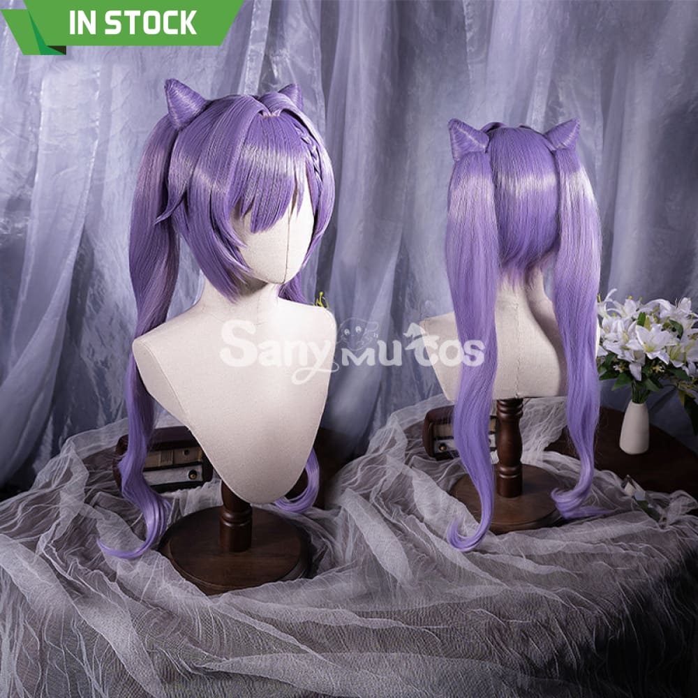 Game Genshin Impact Keqing Driving Thunder Cosplay Wig