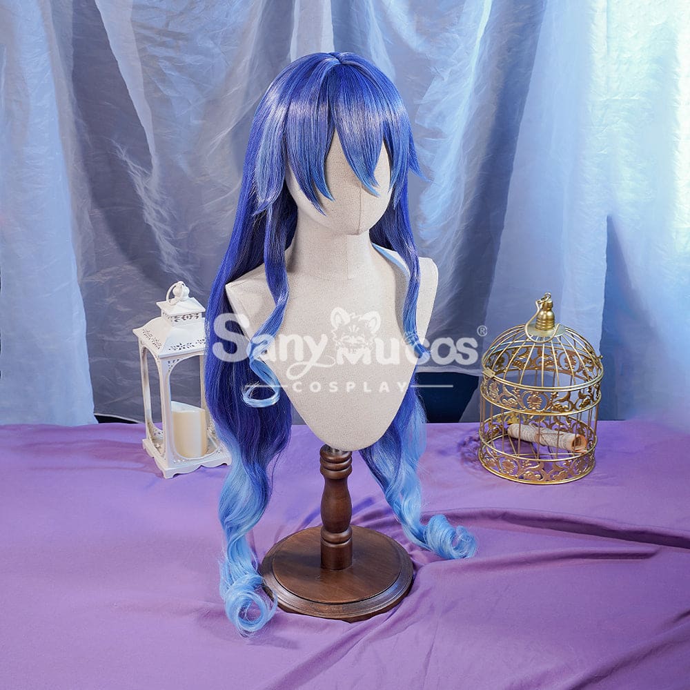 【In Stock】Game Genshin Impact Layla Blue Gradient Long Cosplay Wig Wigs