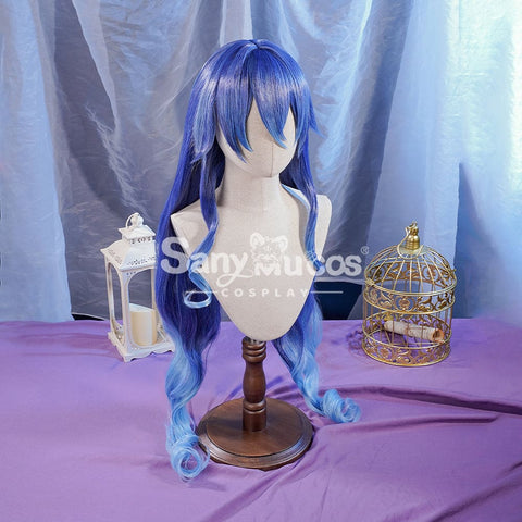 【In Stock】Game Genshin Impact Layla Blue Gradient Long Cosplay Wig Wigs