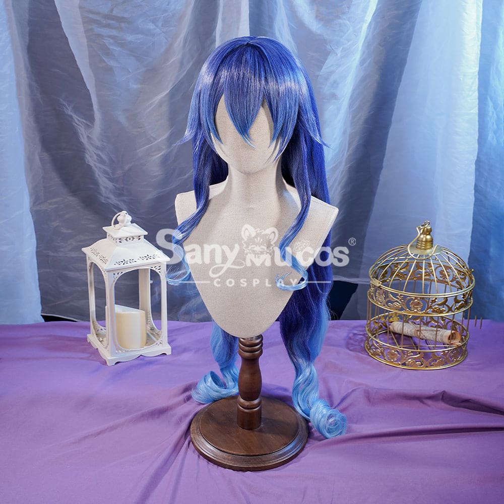 【In Stock】Game Genshin Impact Layla Blue Gradient Long Cosplay Wig Wigs