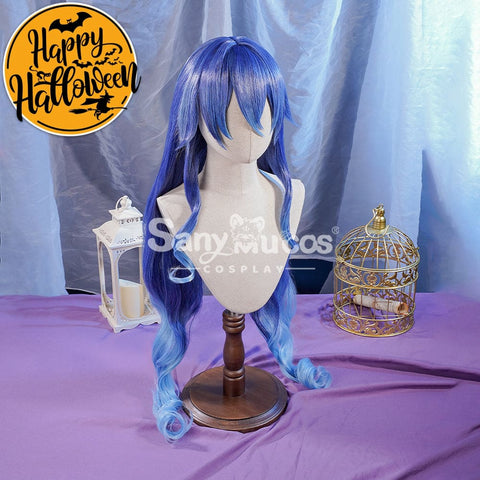 【In Stock】Game Genshin Impact Layla Blue Gradient Long Cosplay Wig Wigs