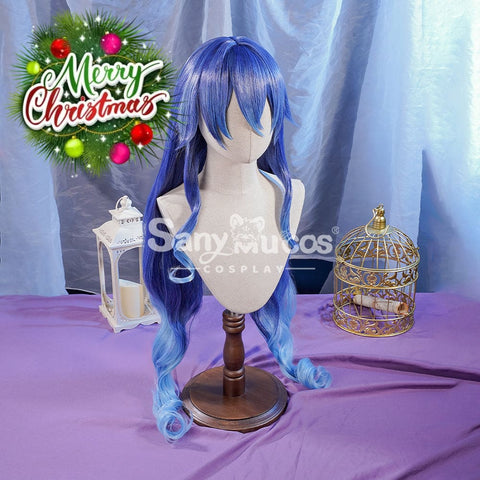 【In Stock】Game Genshin Impact Layla Blue Gradient Long Cosplay Wig Wigs