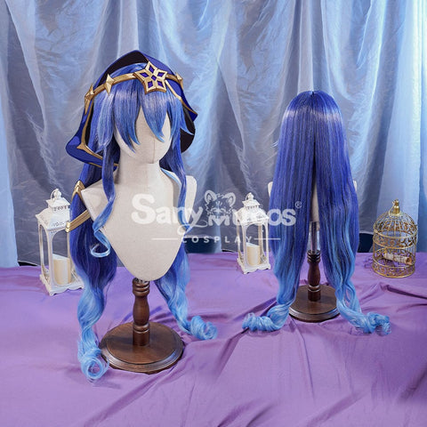 【In Stock】Game Genshin Impact Layla Blue Gradient Long Cosplay Wig Wigs
